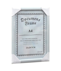 Ramă foto A4, plastic, albă